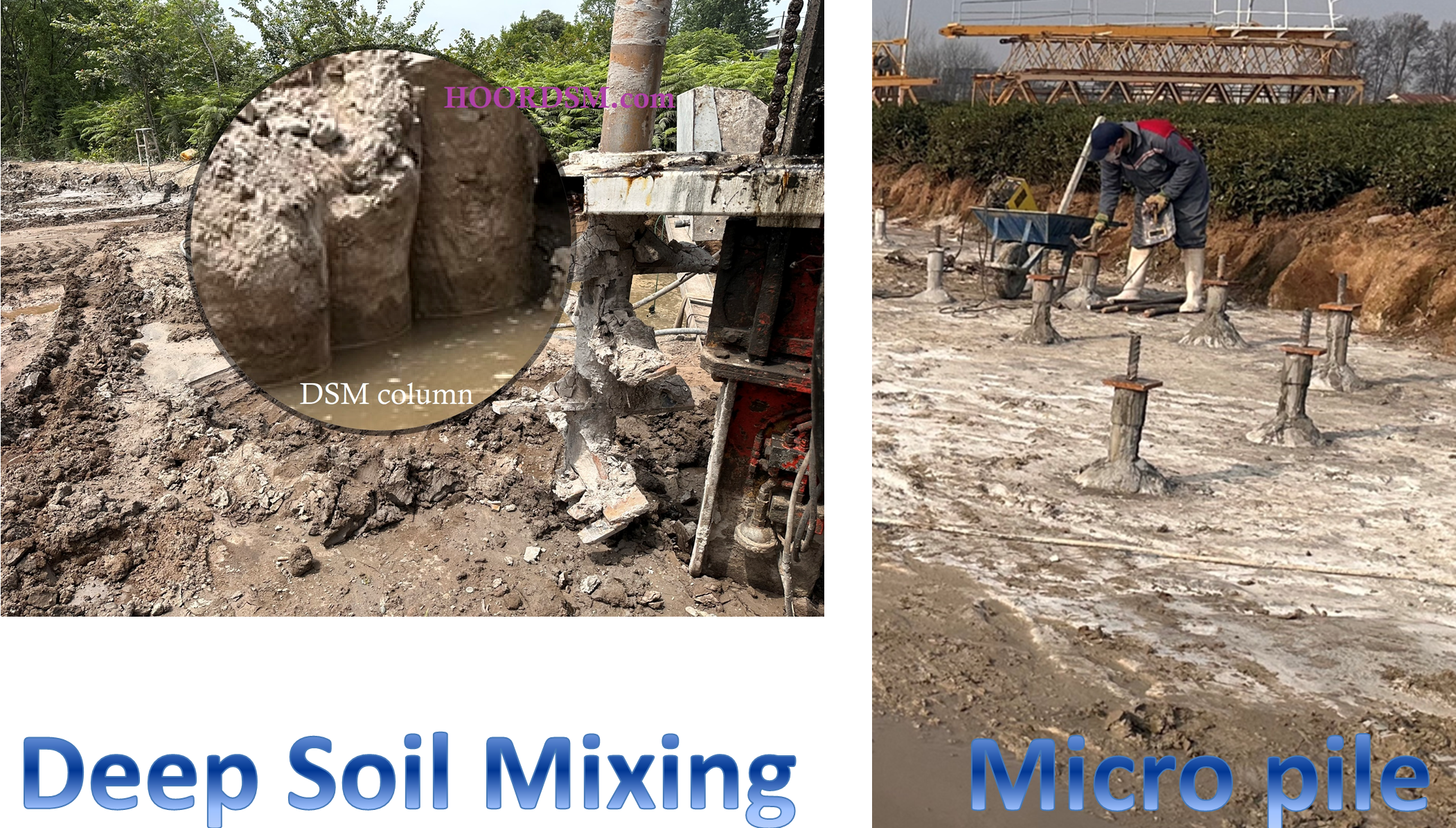 مقایسه فنی و اجرایی میکروپایل و اختلاط عمیق خاک